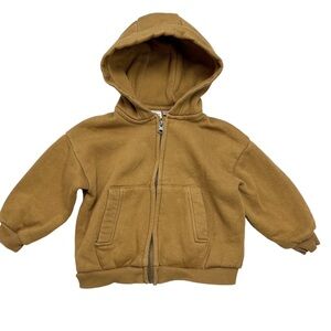 Zara brownish Sweatshirt with Hood and Ribbed Cuffs